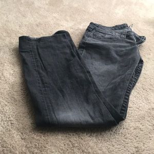 Black denim jeans